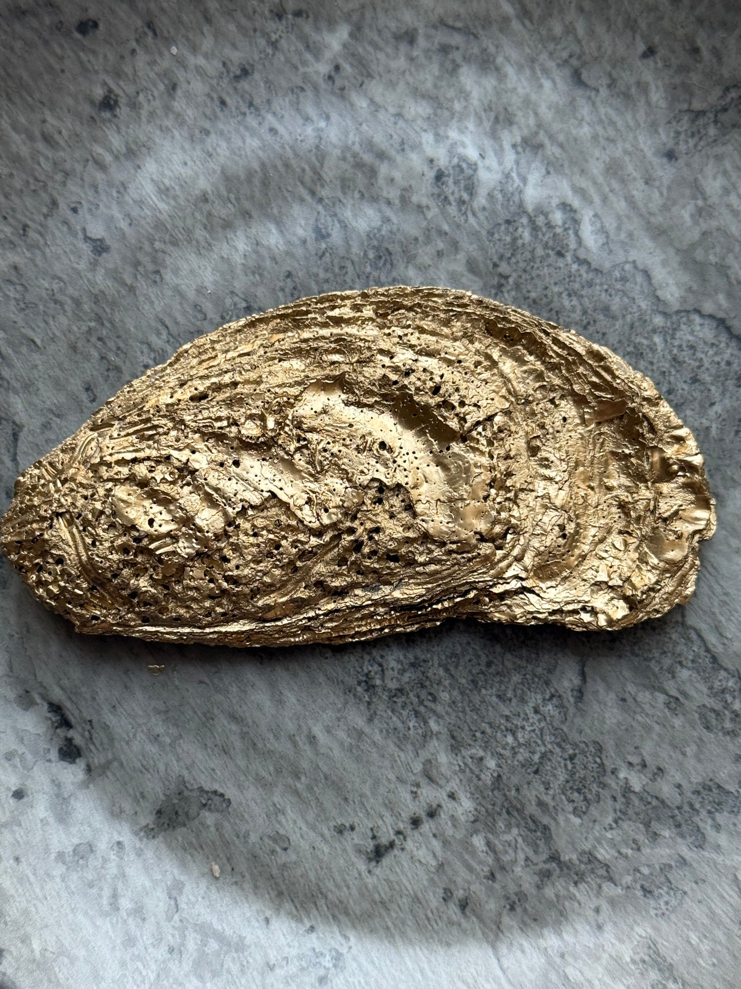 Handcrafted golden-edged oyster shell with “You Are a Treasure” message – Suzy Treasures ocean-inspired keepsake gift