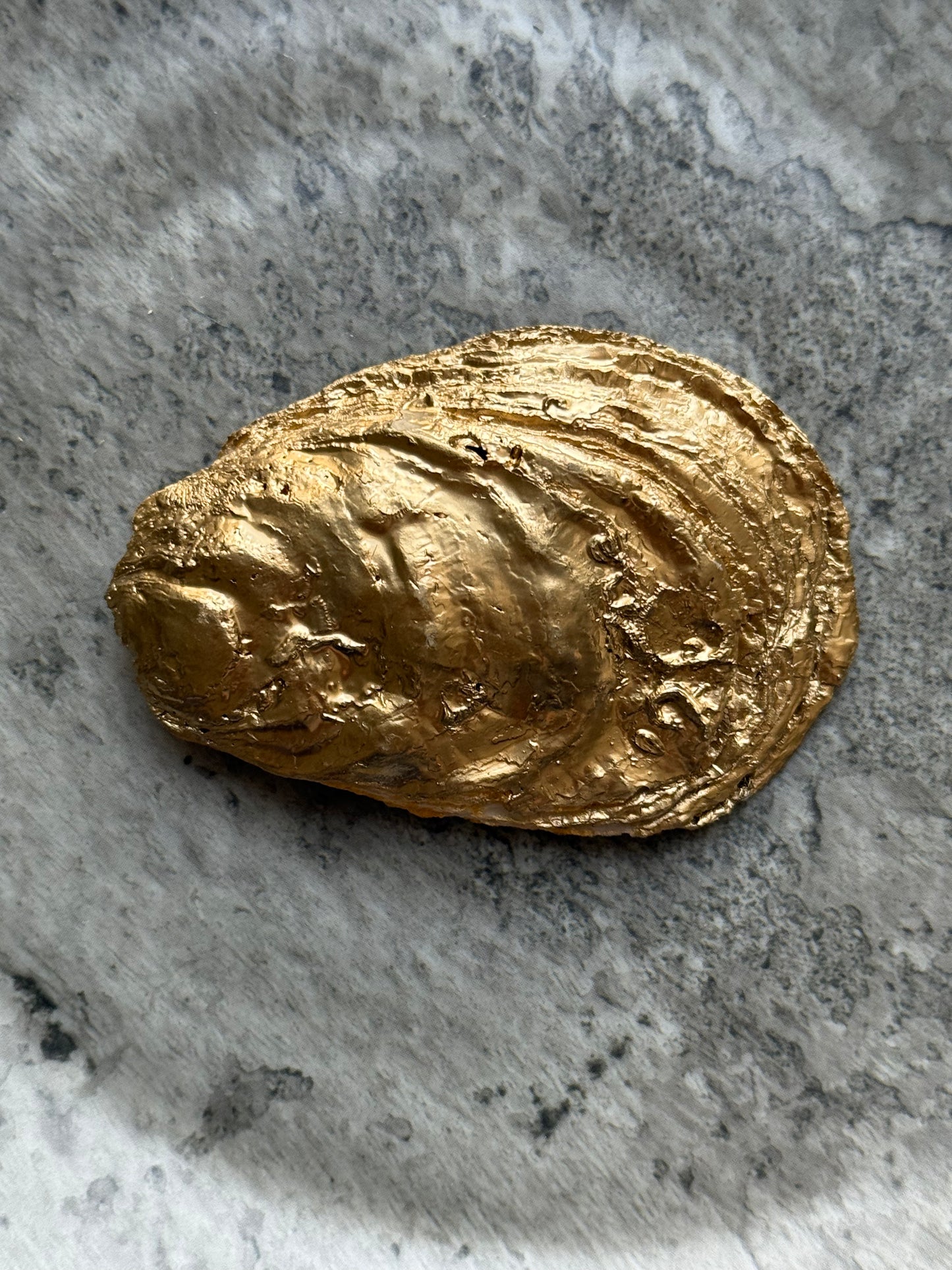 Handcrafted golden-edged oyster shell with “You Are a Treasure” message – Suzy Treasures ocean-inspired keepsake gift