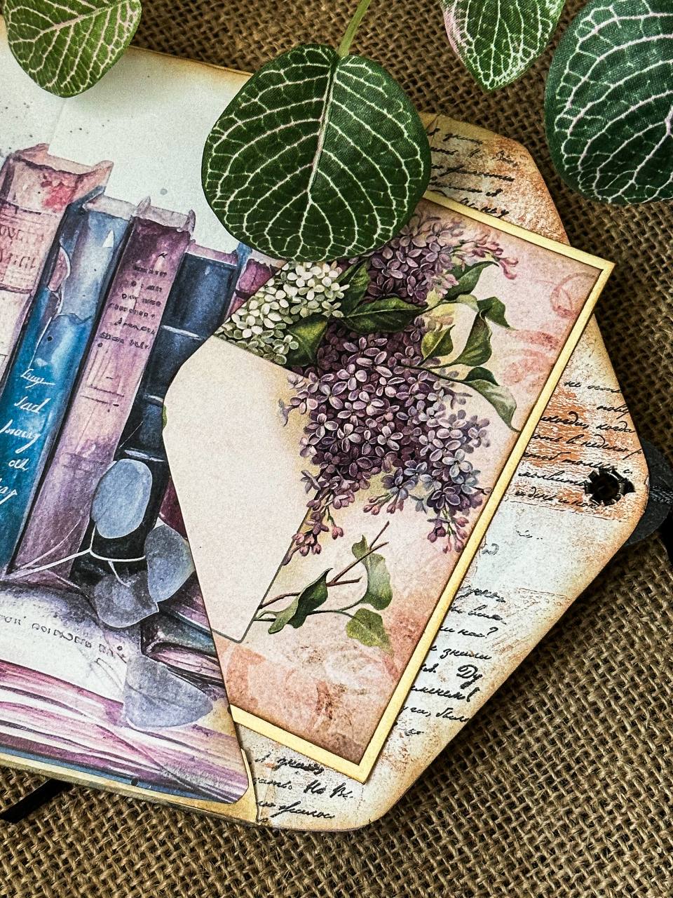 Purple & Black Butterflies mini envelope journal