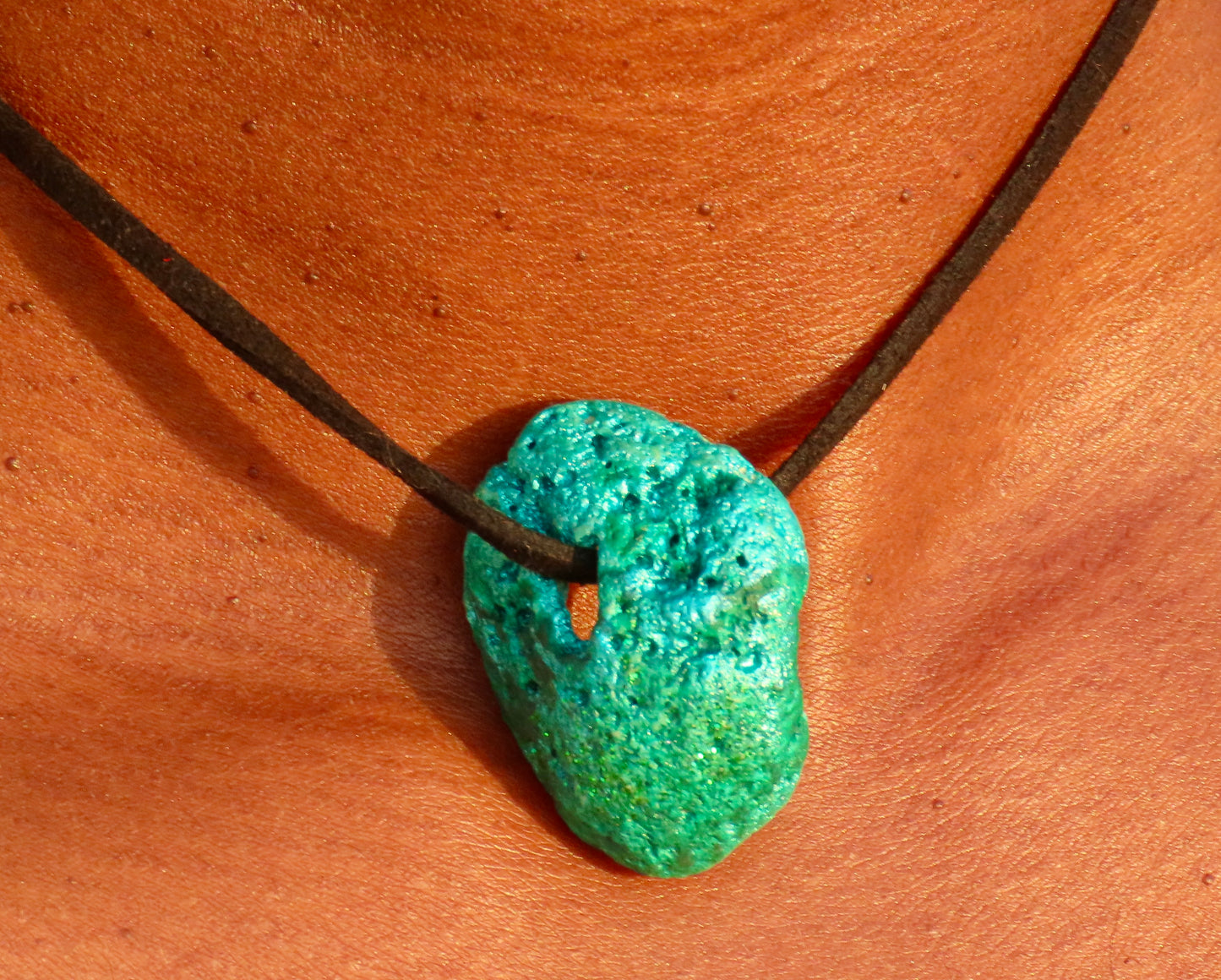 Green Coral Shell Necklace