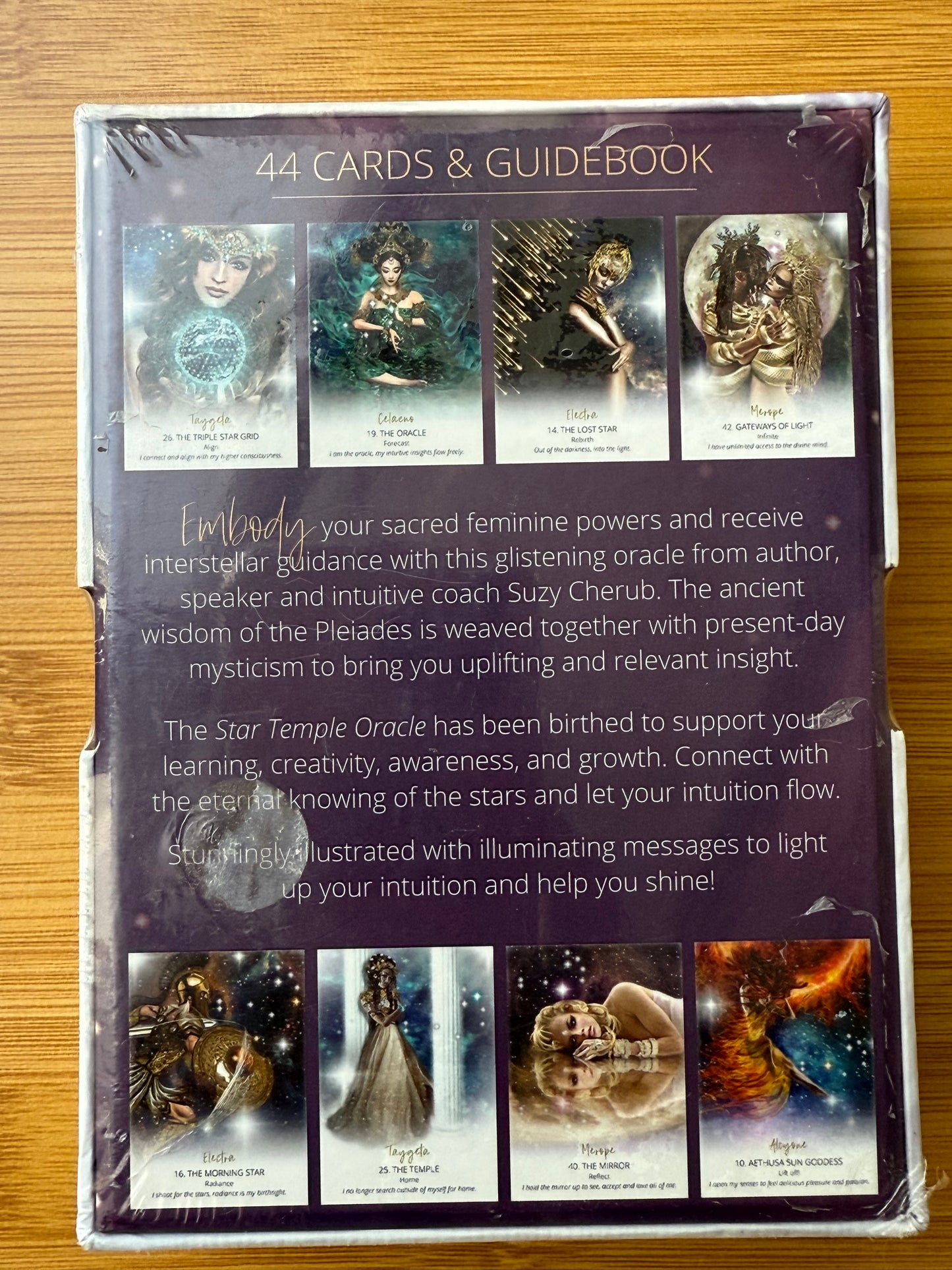 Star Temple Oracle Deck by Suzy Cherub, a 44-card intuitive deck inspired by Pleiadian wisdom and feminine star energy, part of the Spiritual Tools collection by Suzys Treasures.