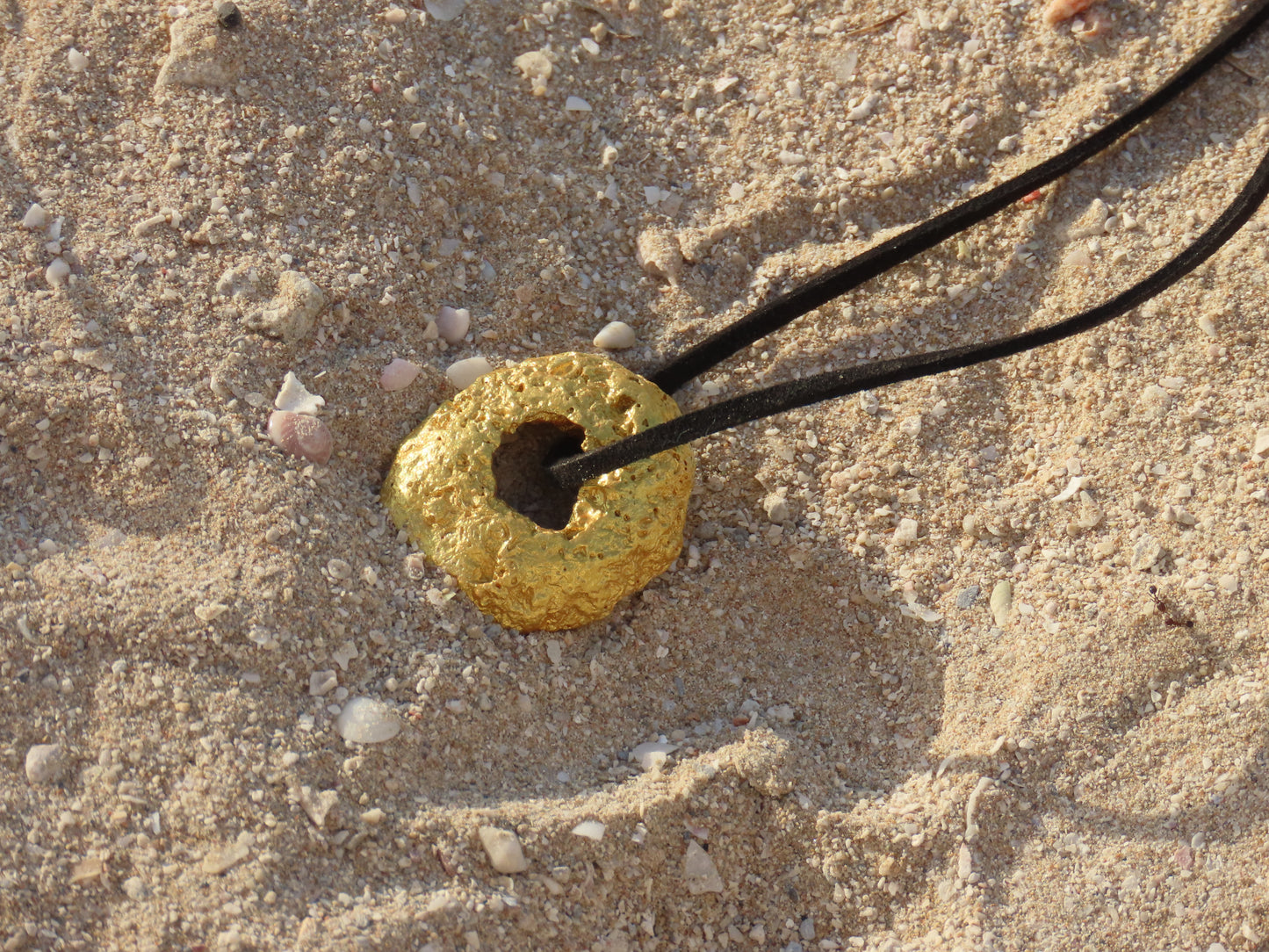Bright Gold Coral Pendant