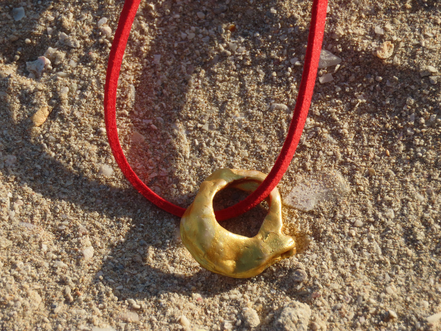 Ocean Shell Necklace Collection – Handcrafted Shell Pendants on Red Cord
