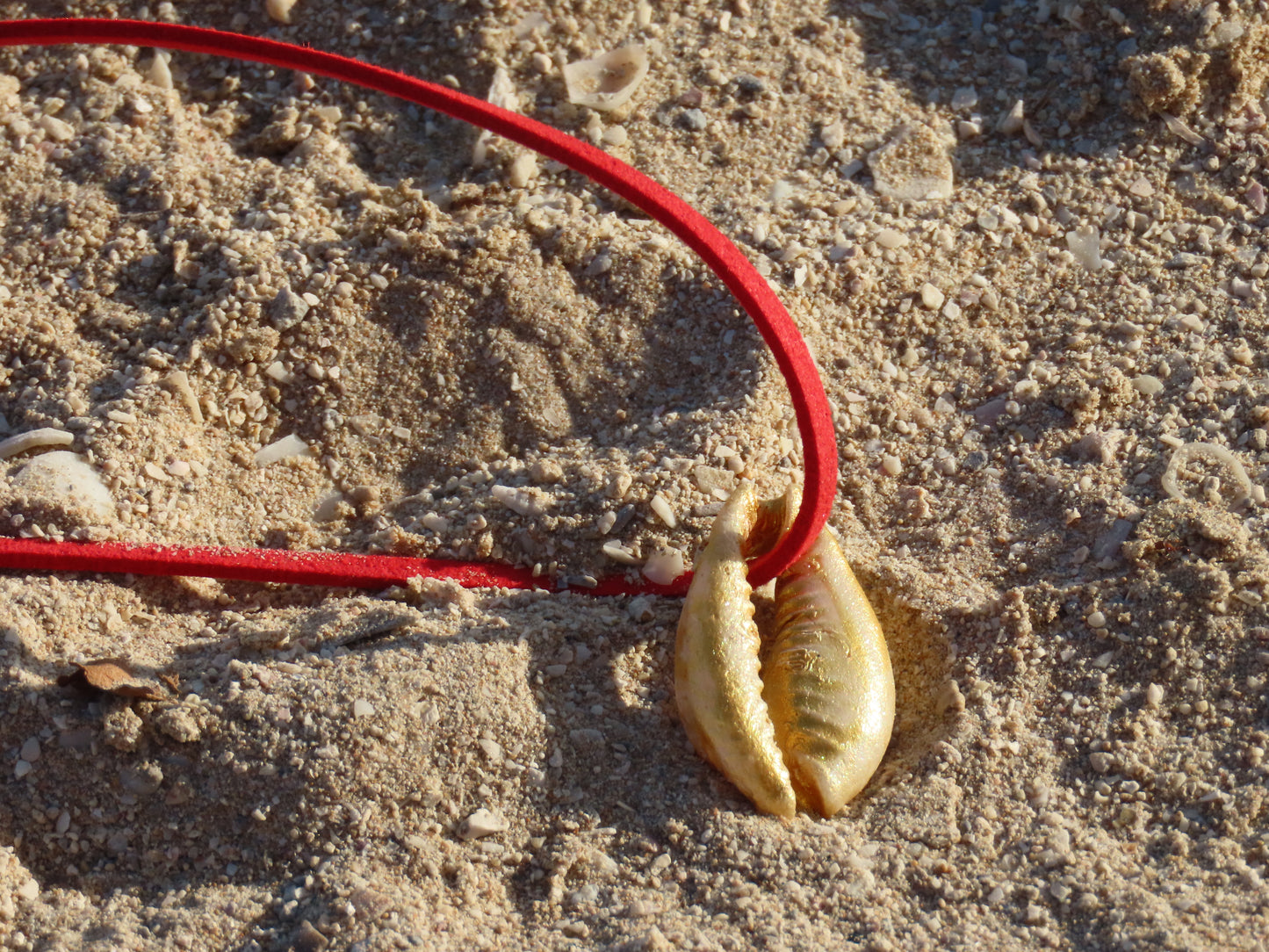 Ocean Shell Necklace Collection – Handcrafted Shell Pendants on Red Cord