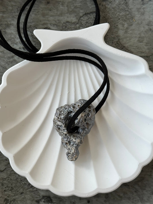 Silver coral Shell Pendant