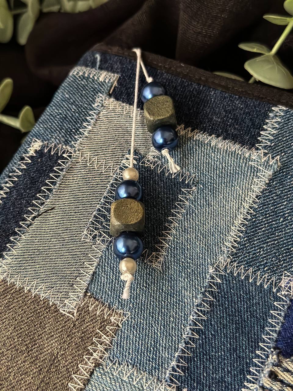 Handmade Denim Mosaic Journal – Stitched & Unique