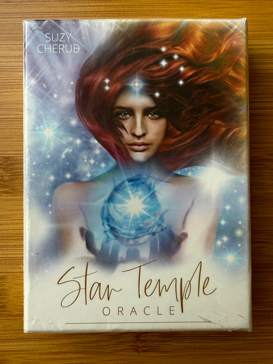 Star Temple Oracle Deck by Suzy Cherub, a 44-card intuitive deck inspired by Pleiadian wisdom and feminine star energy, part of the Spiritual Tools collection by Suzys Treasures.