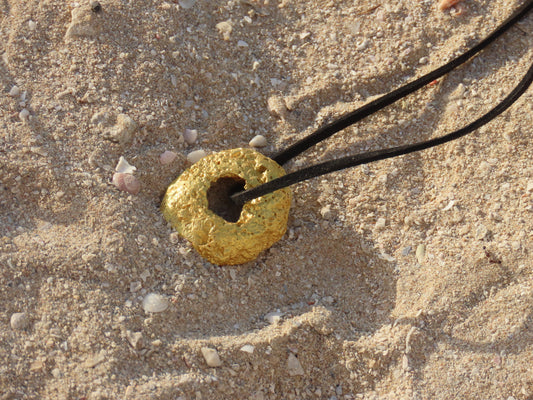 Bright Gold Coral Pendant
