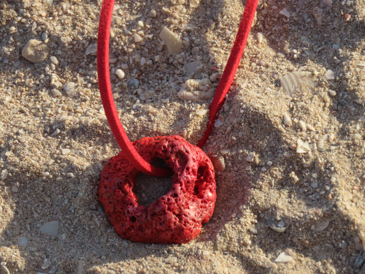 Ocean Shell Necklace Collection – Handcrafted Shell Pendants on Red Cord